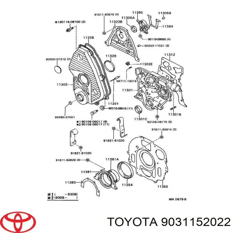 9031152022 Toyota Сальник колінчастого валу