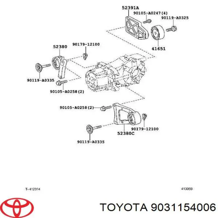 Сальник хвостовика редуктора заднього моста Toyota 9031154006 ціна, від 9.85 USD