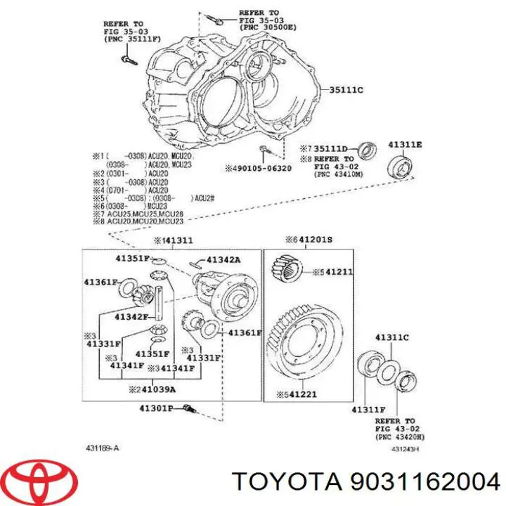 Сальник піввісі переднього моста, правою Toyota 9031162004 ціна, від 8.15 USD