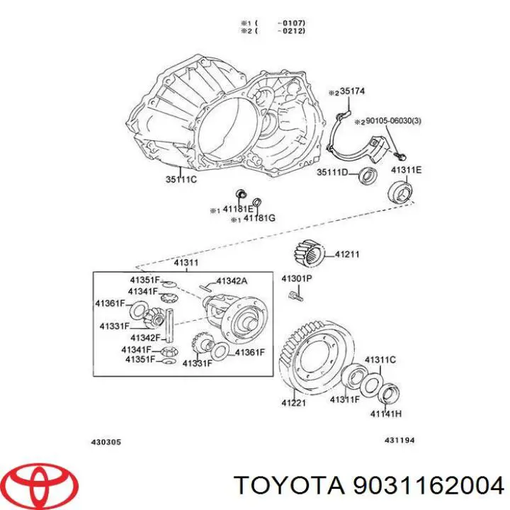 Купити 9031162004 Toyota Сальник піввісі переднього моста, правою