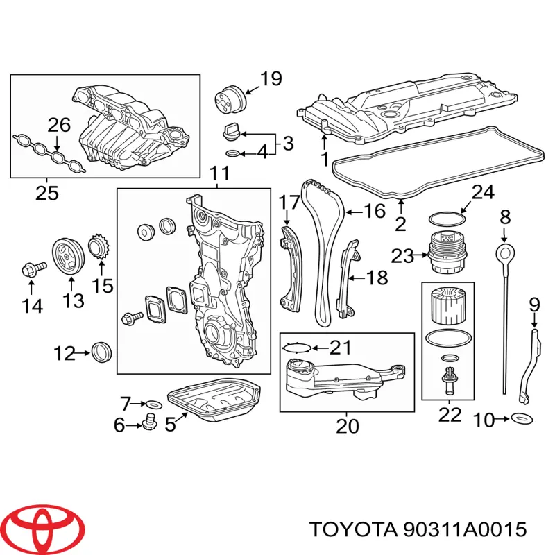 Сальник коленвала двигуна, передній Toyota 90311A0015 ціна, від 6.29 USD