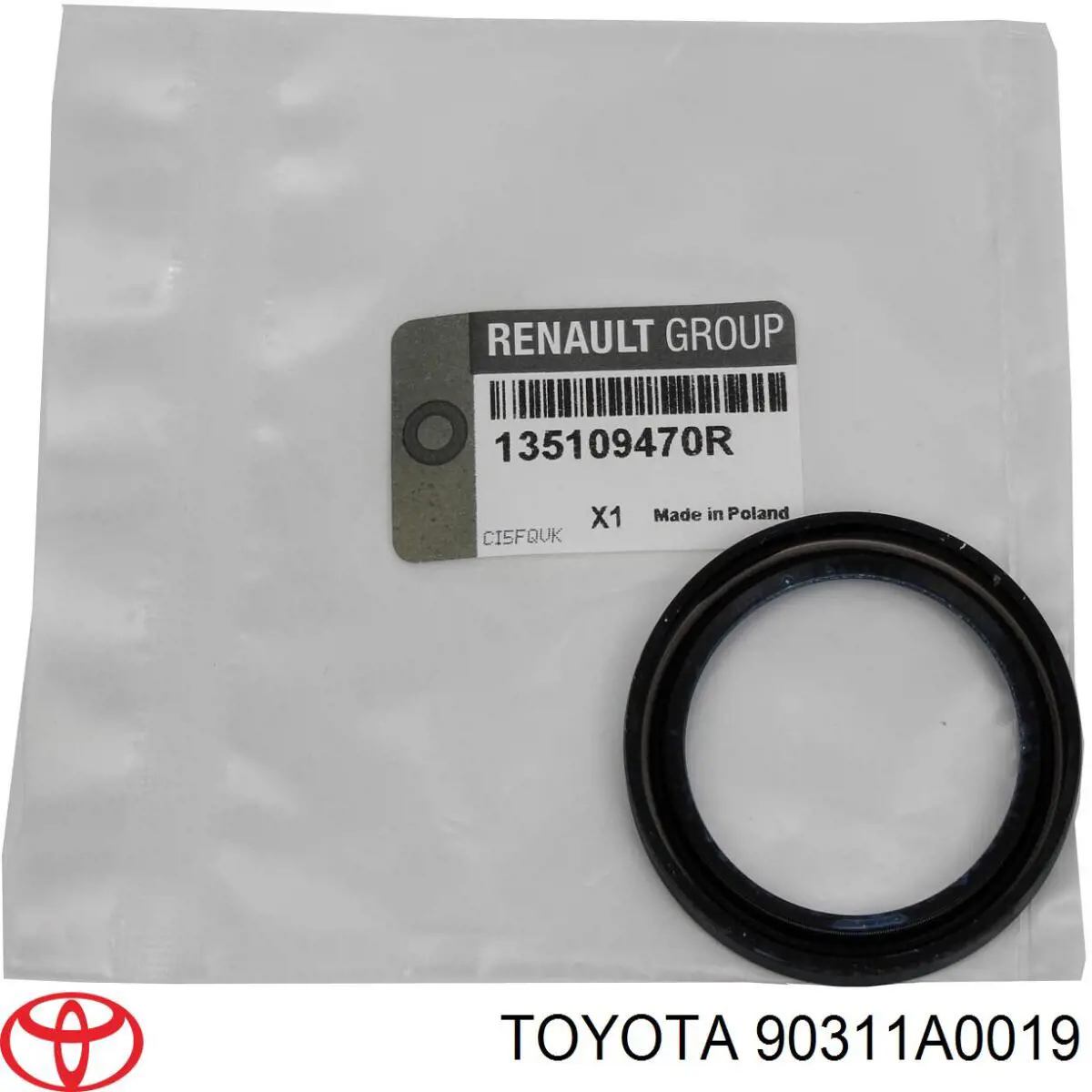 Сальник коленвала двигуна, передній Toyota 90311A0019 ціна, від 5.60 USD