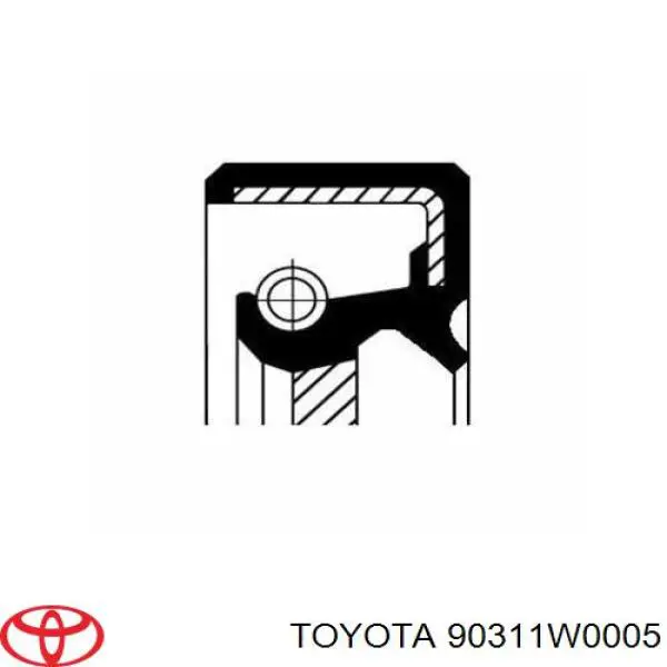 Сальник колінвала двигуна, передній Toyota RAV4 3 (Тойота Рав4)