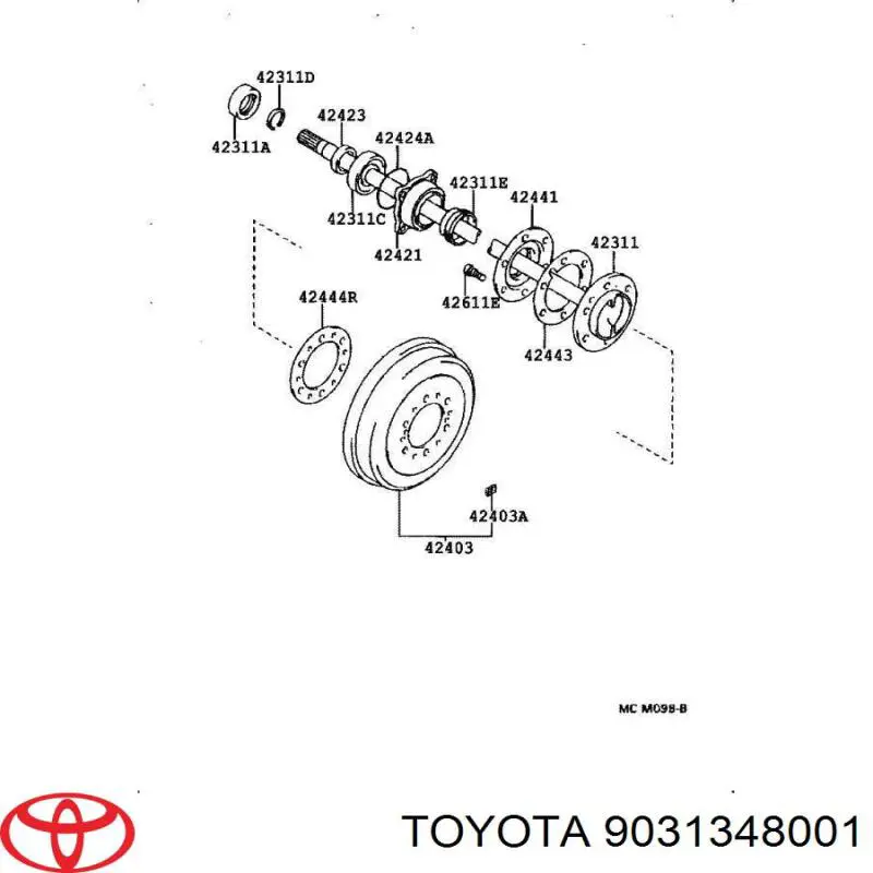 Сальник задньої маточини, зовнішній NIPPON MOTORS OS104050N