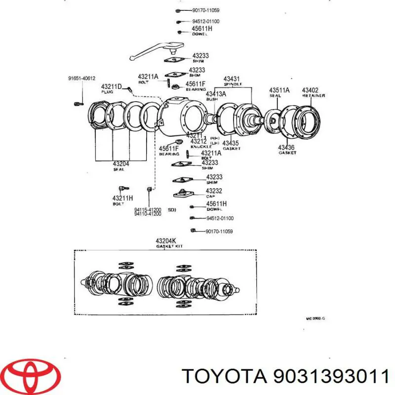 9031393011 Toyota 