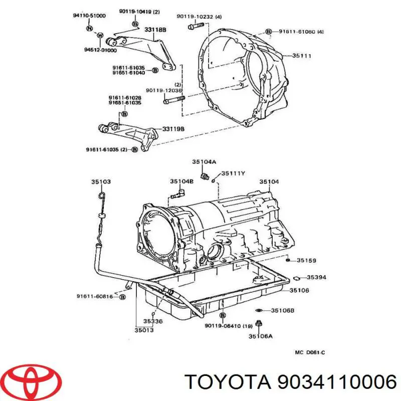 Пробка піддона АКПП Toyota 9034110006 ціна, від 1.77 USD