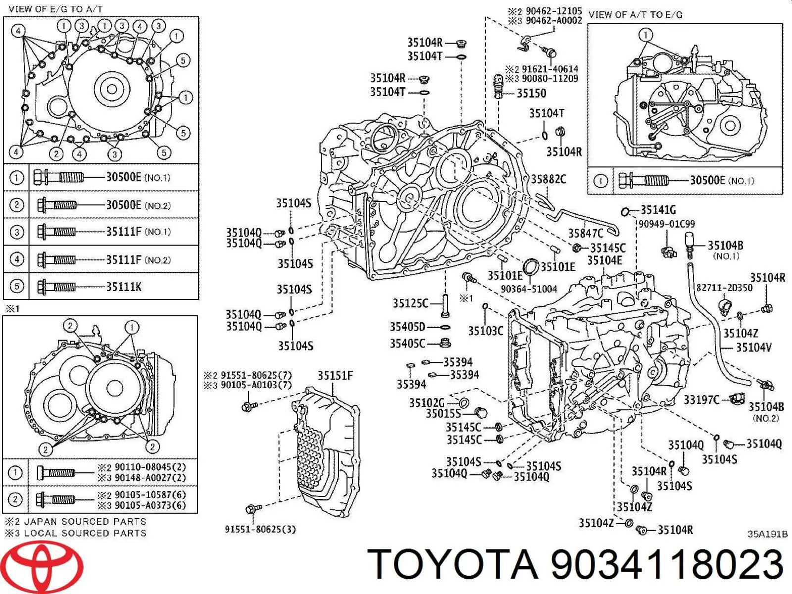Купити 9034118023 Toyota Пробка заливна заднього (переднього) моста