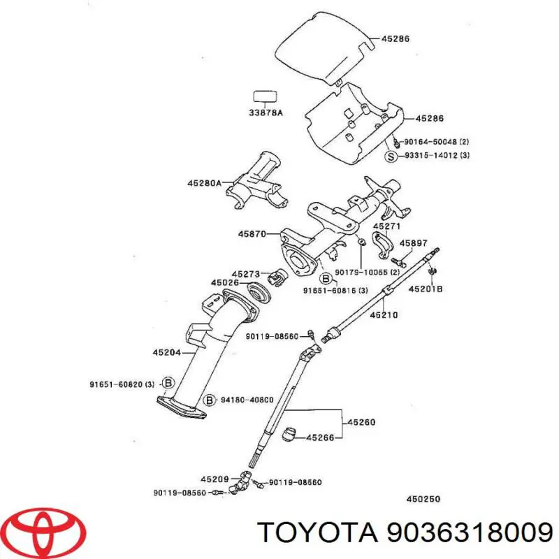 Купити 9036318009 Toyota Підшипник рульової колонки