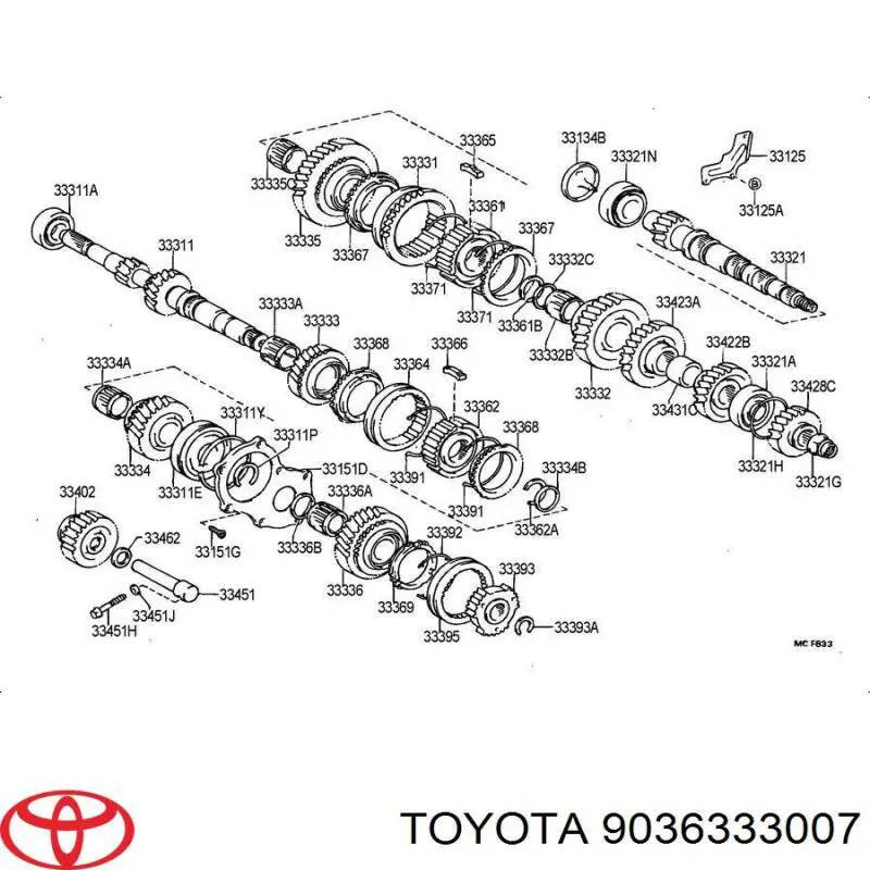 Підшипник вторинного валу коробки Toyota Camry (V2) (Тойота Камрі)