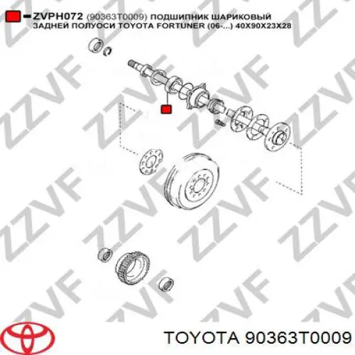 221778 Ruville Підшипник ступиці задньої