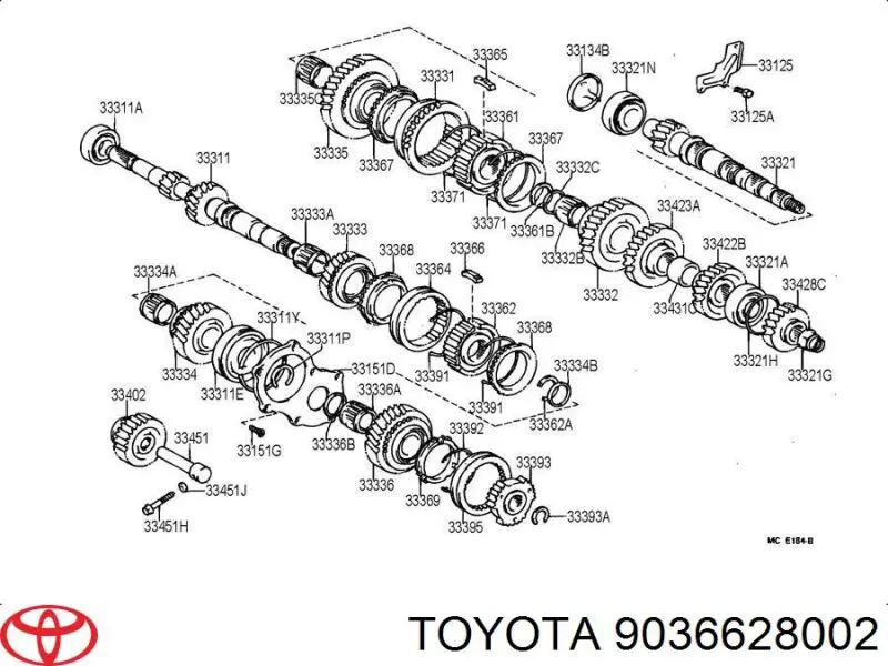 Підшипник первинного валу коробки Toyota Avensis Verso (LCM) (Тойота Авенсіс)