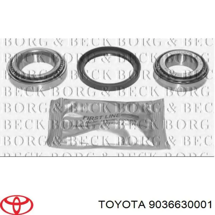 Підшипник маточини задньої 9036630001 Toyota