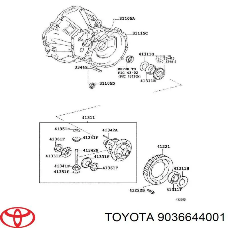 9036644001 Toyota 