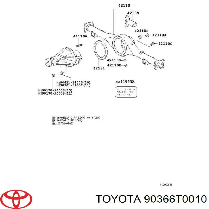  90366T0010 Toyota