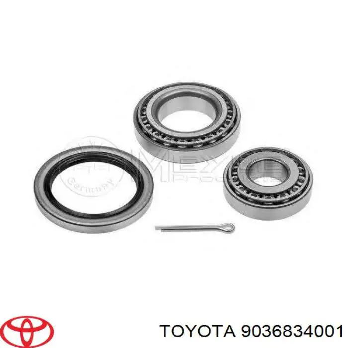 Підшипник маточини передньої, внутрішній 9036834001 Toyota