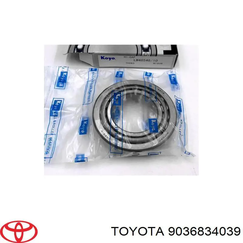 Підшипник маточини передньої, внутрішній 9036834039 Toyota