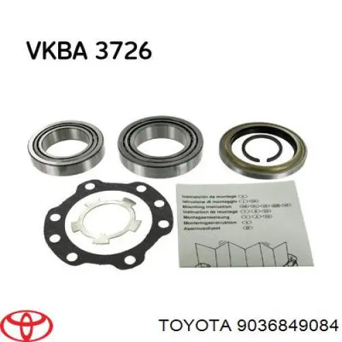 Купити 9036849084 Toyota Підшипник маточини задньої, внутрішній