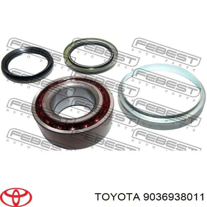 Комплект підшипник маточини передньої Toyota 9036938011 ціна, від 18.74 USD