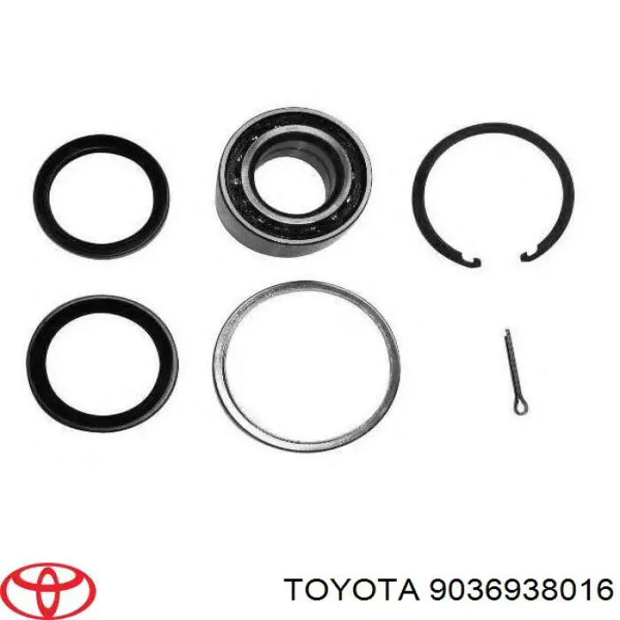 Комплект підшипник маточини передньої Toyota 9036938016 ціна, від 25.28 USD
