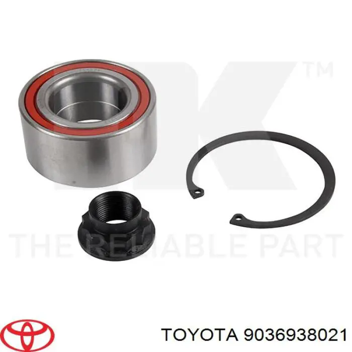 Комплект підшипник маточини передньої Toyota 9036938021 ціна, від 18.37 USD