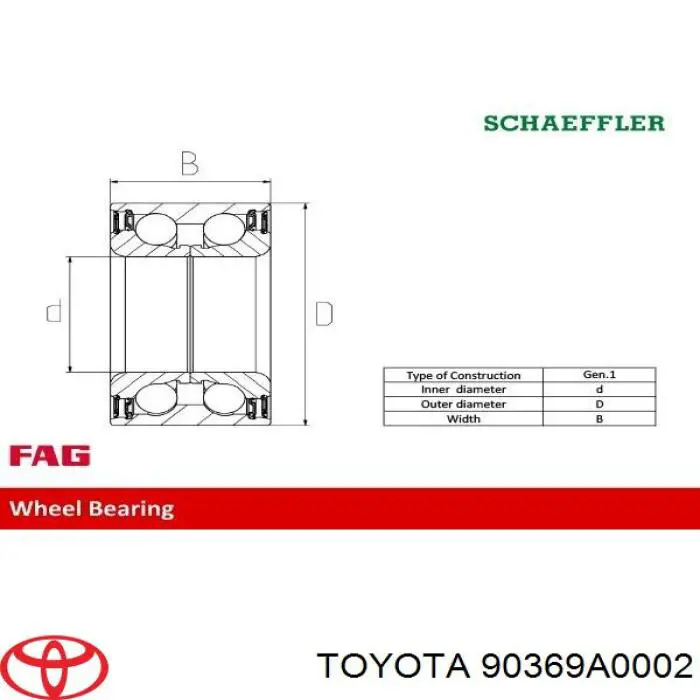 Купити DAC4586WCS69 Toyota Підшипник ступиці передньої