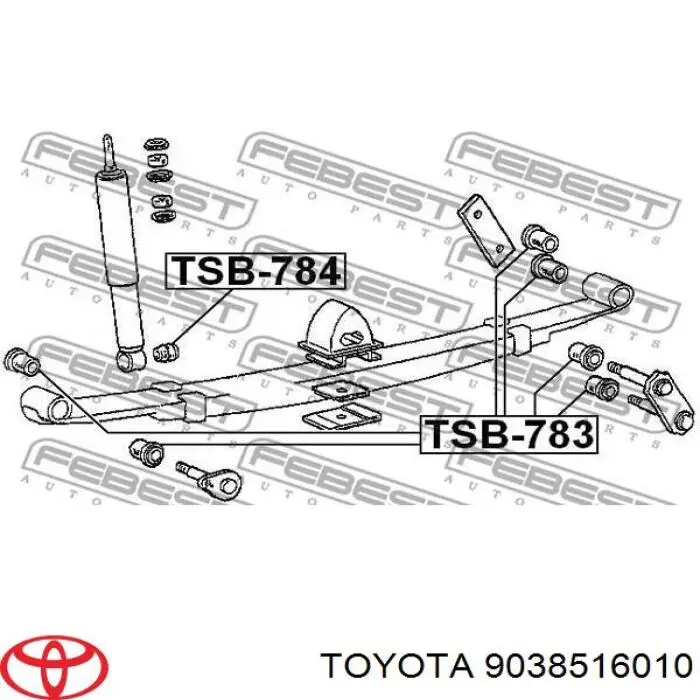 Купити 9038516010 Toyota Задні втулки амортізатора