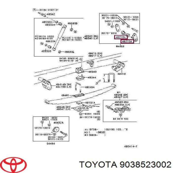  Сайлентблок сережки ресори Toyota COASTER 