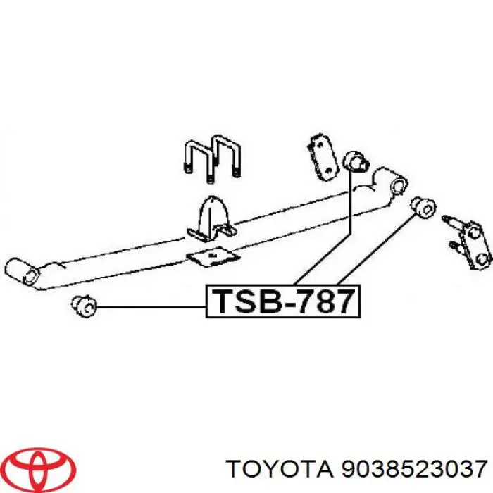 Купити 9038523037 Toyota Сайлентблок/втулка ресори передньої