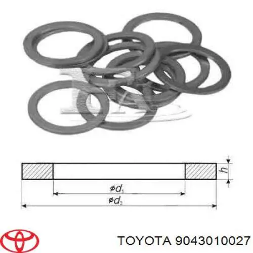 0010284460 Fiat/Alfa/Lancia Ущільнювальне кільце, універсальне
