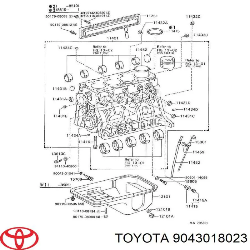 Прокладка пробки піддону двигуна 9043018023 Toyota