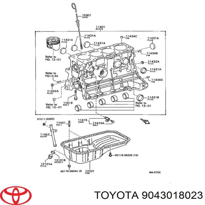 Купити 9043018023 Toyota Прокладка пробки піддону двигуна