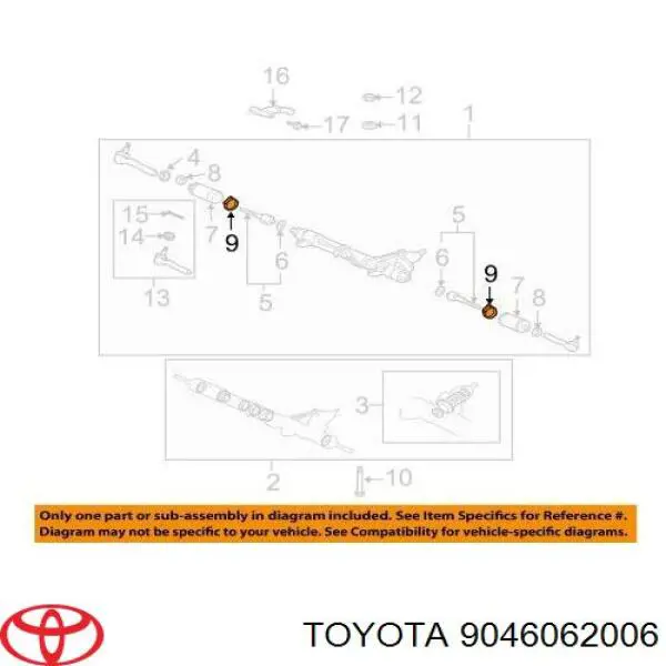 Хомут пильовика кермової рейки Toyota Land Cruiser 90 (J9) (Тойота Ленд крузер)