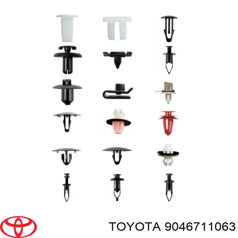 Пістон (кліп) кріплення підкрилки переднього крила 9046711063 Toyota