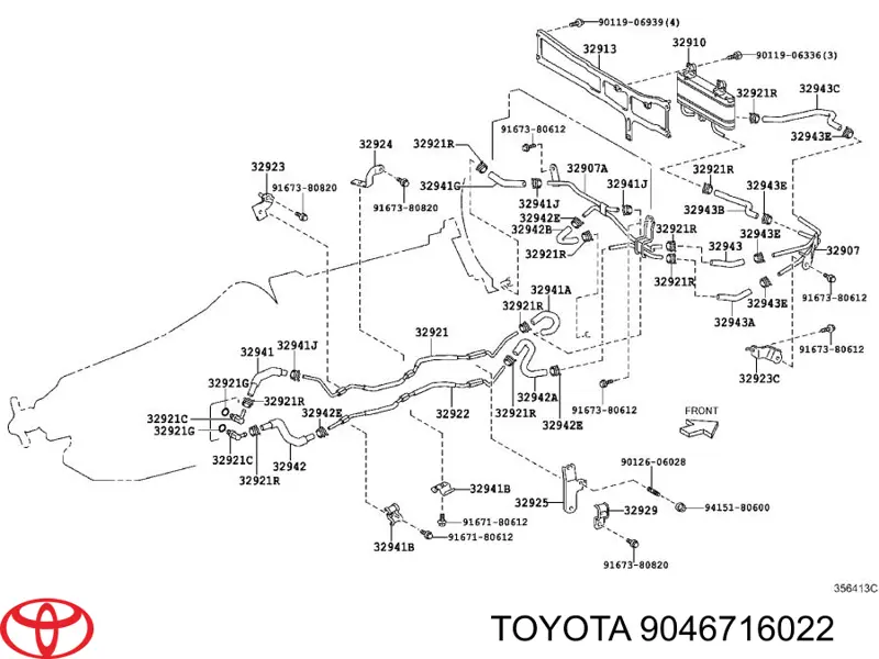 Пістон (кліп) утеплювача капота 9046716022 Toyota