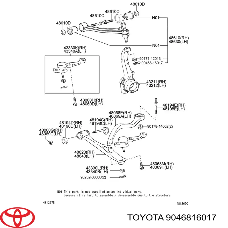 9046816017 Toyota 