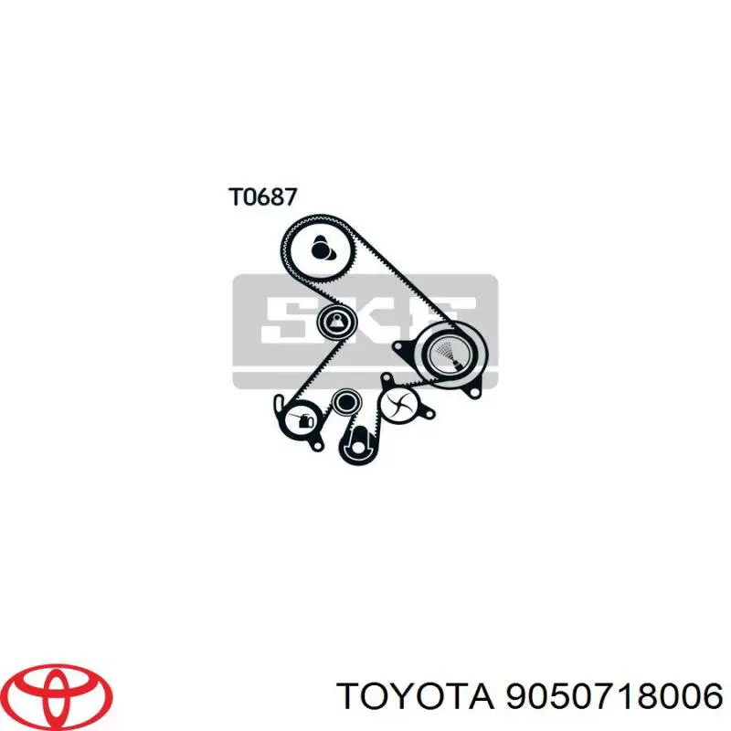 Пружина ролика натягувача ременя ГРМ Toyota 9050718006 ціна, від 2.65 USD