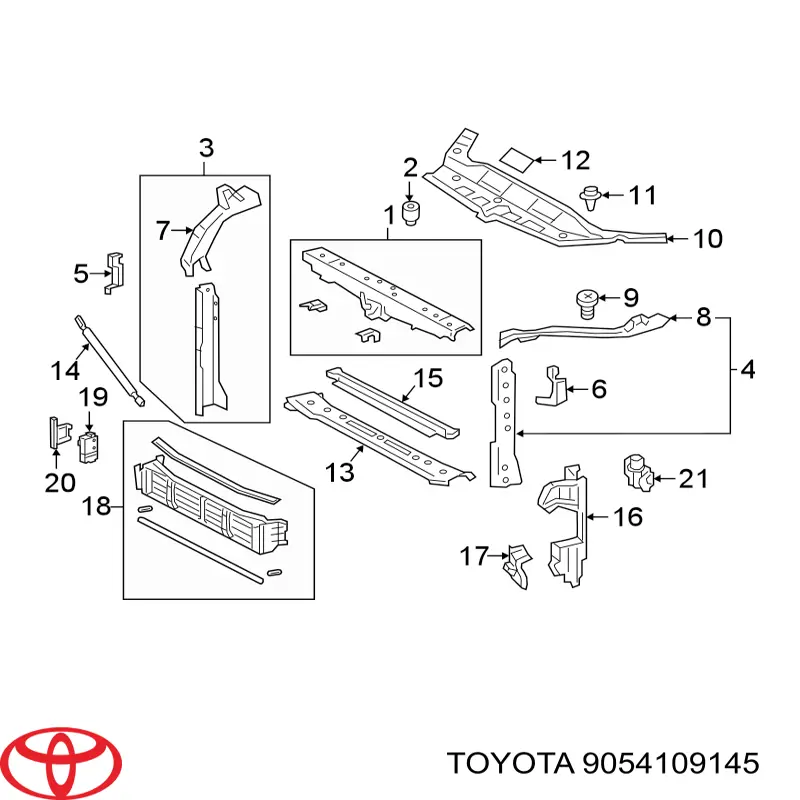 Купити 9054109145 Toyota Буфер двері багажника