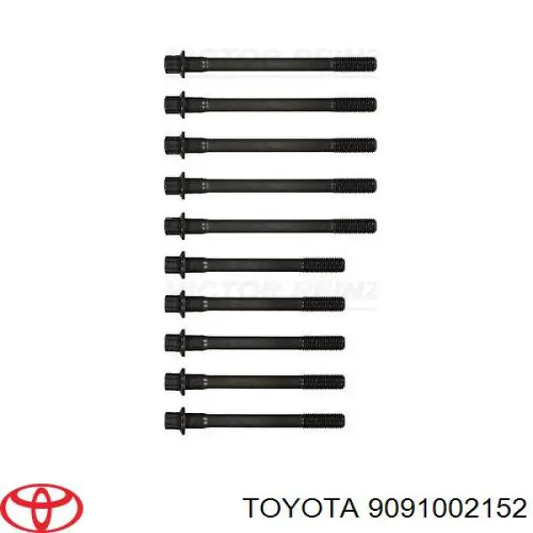 9091002152 Toyota болт головки блока циліндрів, гбц
