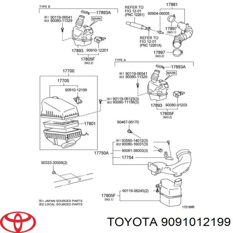 9091012199 Toyota 