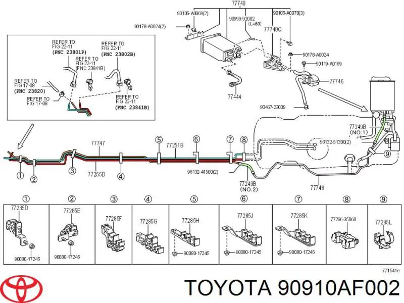 Клапан вентиляції газів паливного бака Toyota Avalon (GSX30) (Тойота Авалон)