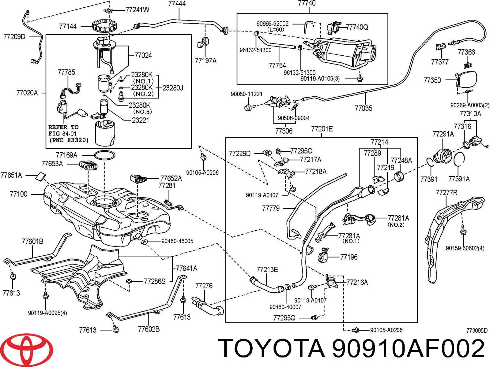 Купити 90910AF002 Toyota Клапан системи вентиляції паливного бака