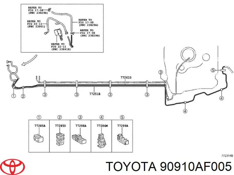  Toyota 90910AF005 ціна, від 314.83 USD