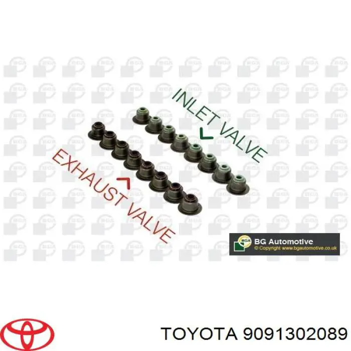 Маслоз'йомний ковпачок випускного клапана, в комплекті Toyota 9091302089 ціна, від 1.17 USD