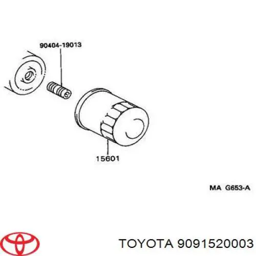 9091520003 Toyota фільтр масляний