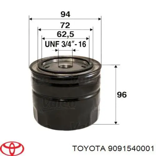 9091540001 Toyota фільтр масляний