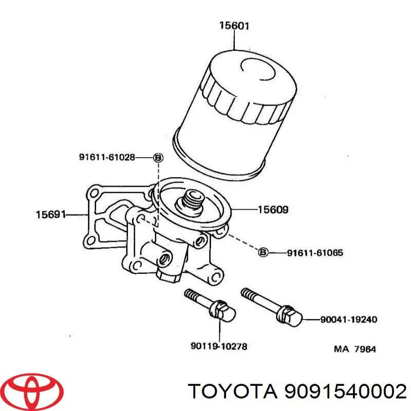 9091540002 Toyota Фільтр масла