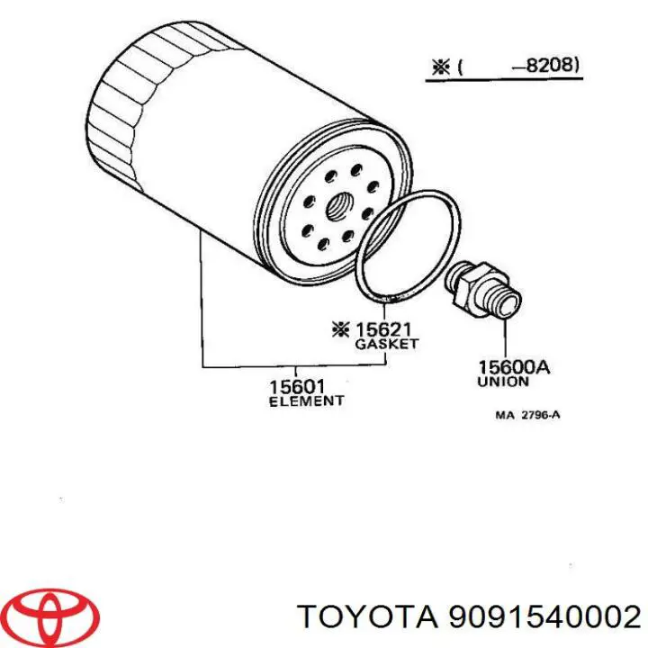 Масляний фільтр двигуна Toyota 9091540002 ціна, від 6.90 USD