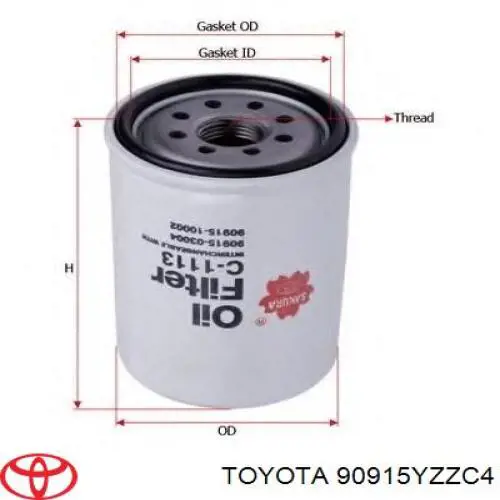 Купити 90915YZZC4 Toyota Фільтр очищення масла відцентровий