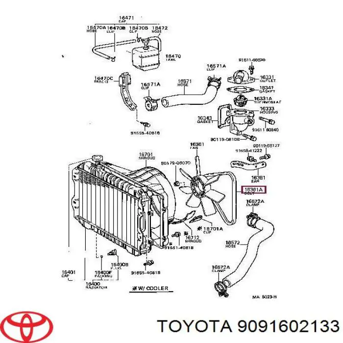 9091602133 Toyota ремінь приводний, агрегатів