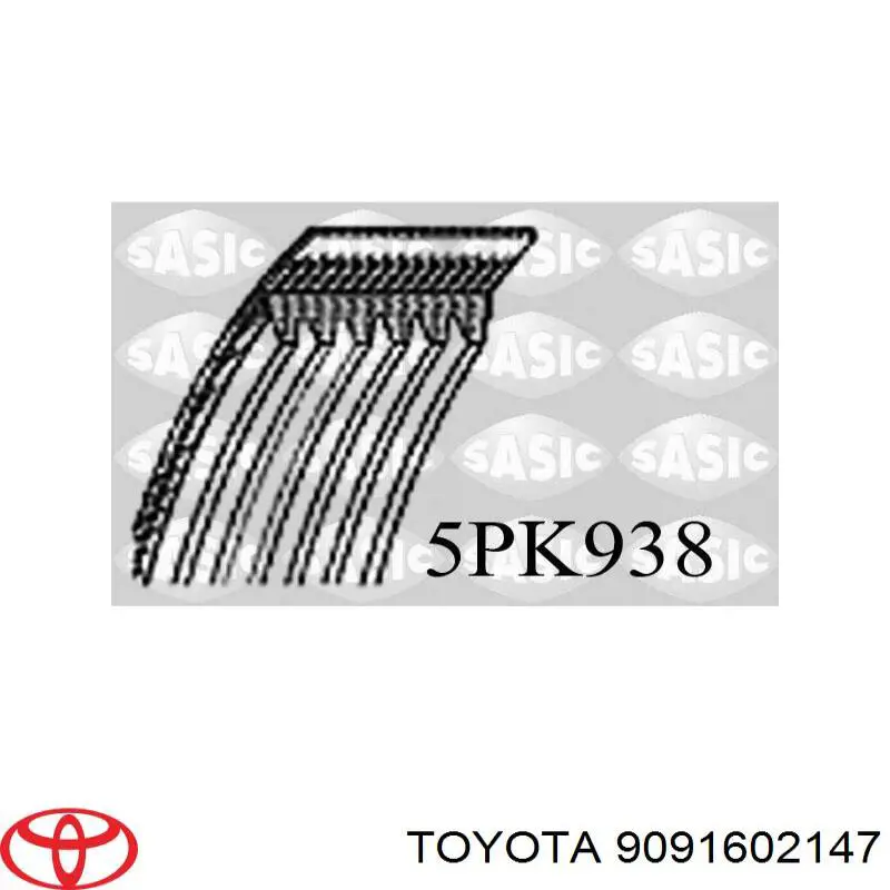 9091602147 Toyota ремінь приводний, агрегатів